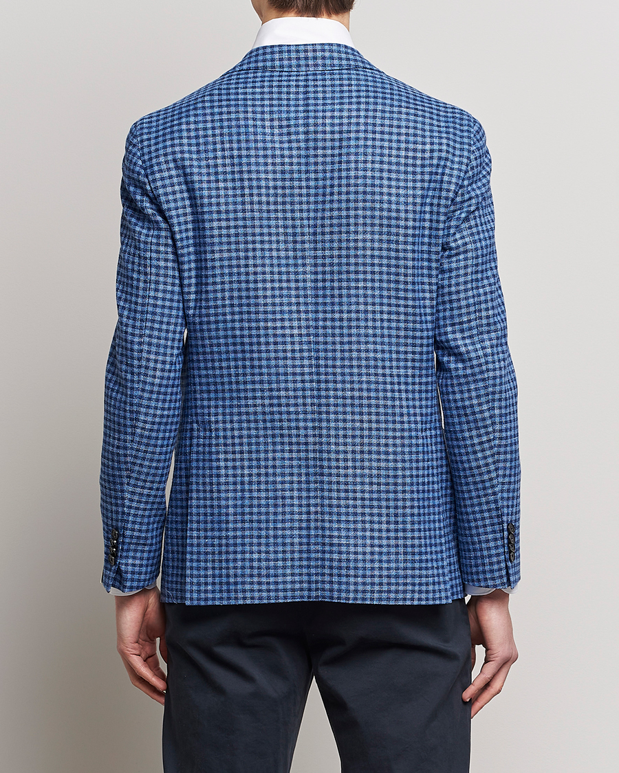 Herre | Blazere & jakker | L.B.M. 1911 | Jack Regular Fit Checked Virgin Wool/Linen Blazer Blue