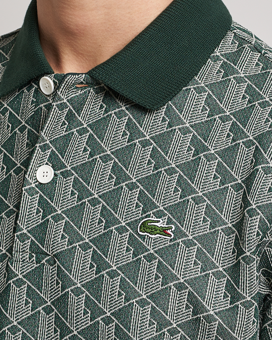 Herre | Polotrøjer | Lacoste | Classic Fit Monogram Polo Green/Wood Shaving