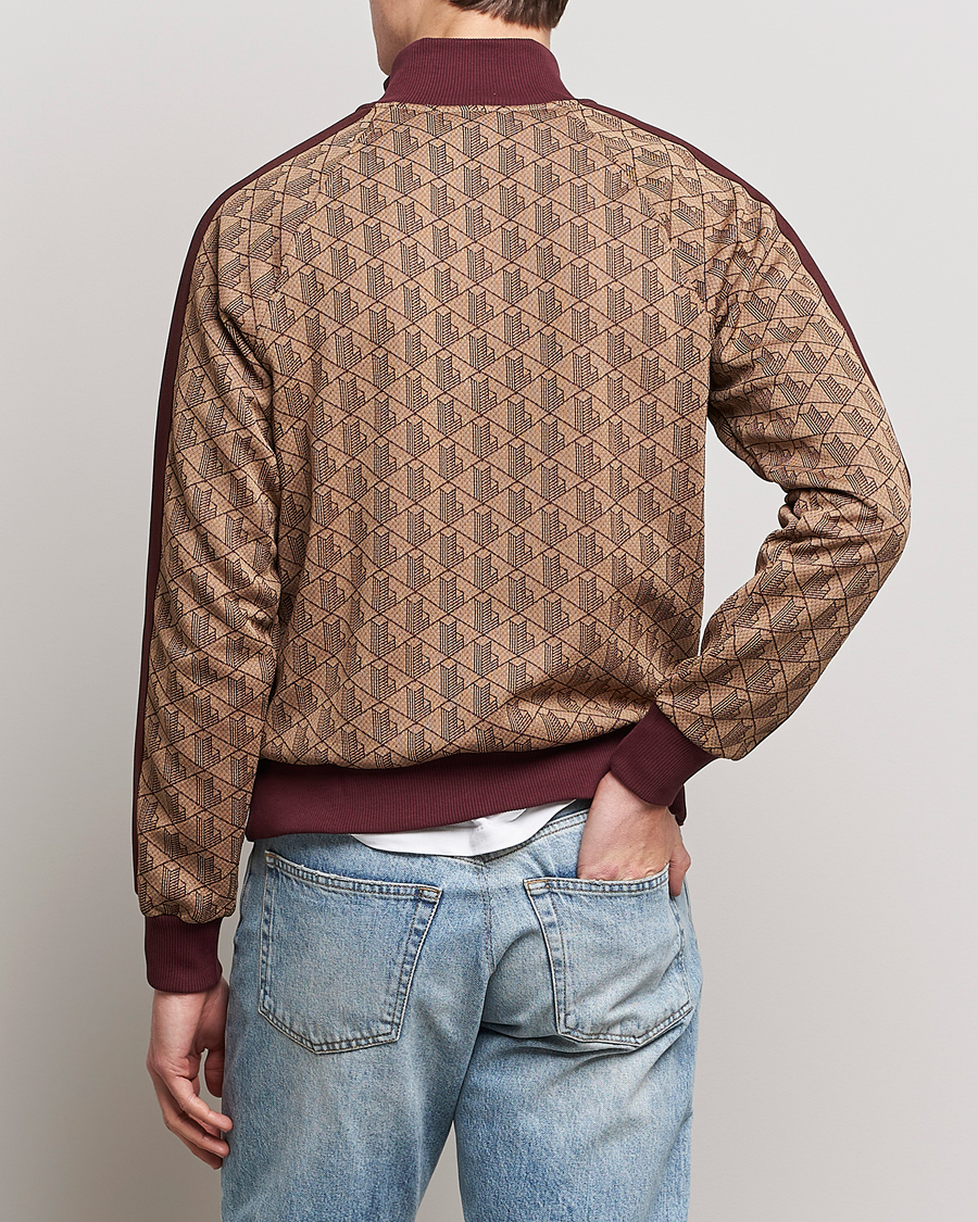 Herre | Trøjer | Lacoste | Monogram Zip Sweatshirt Viennese/Expresso