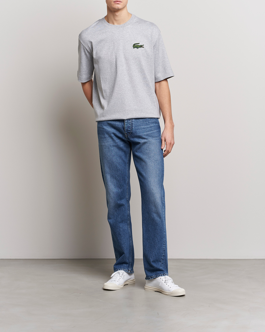 Herre | T-Shirts | Lacoste | Loose Fit T-Shirt Silver Chine
