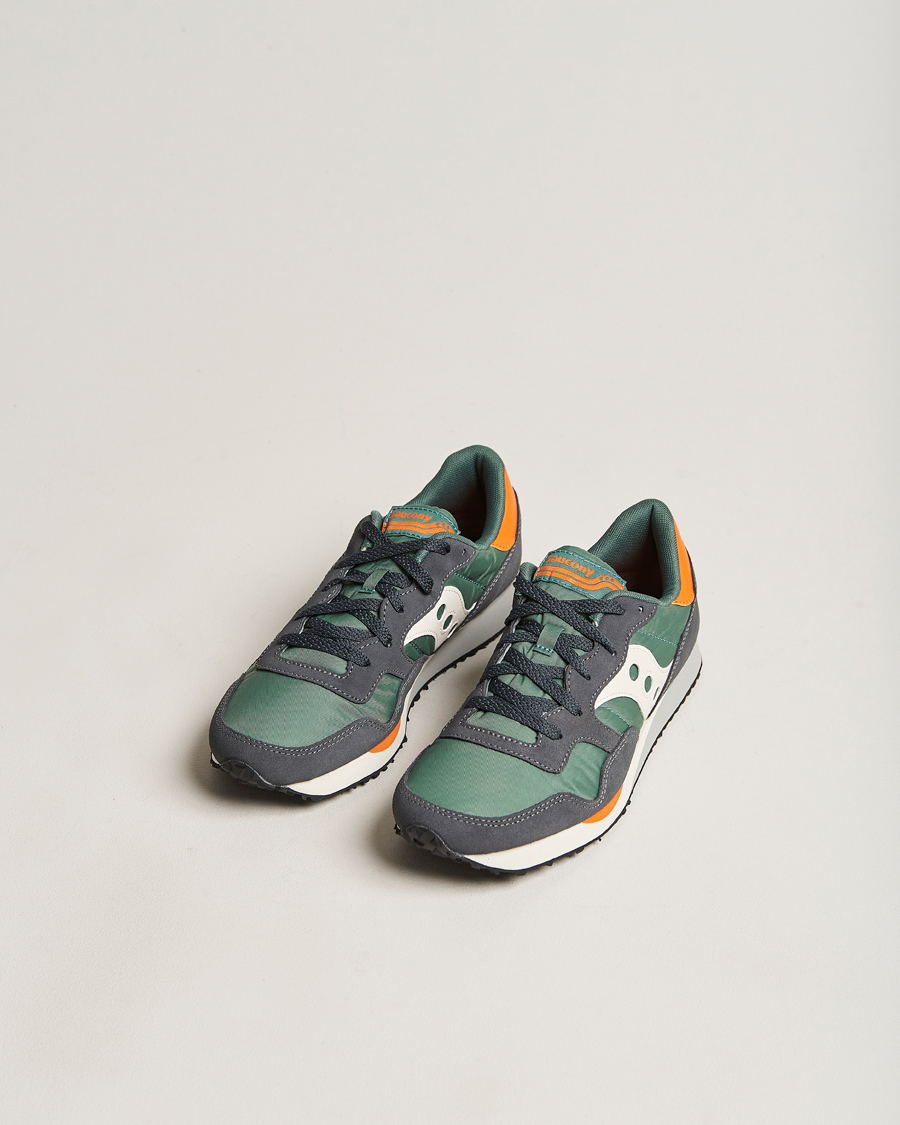Herre | Saucony DXN Trainer Sneaker Green/White/Orange | Saucony | DXN Trainer Sneaker Green/White/Orange