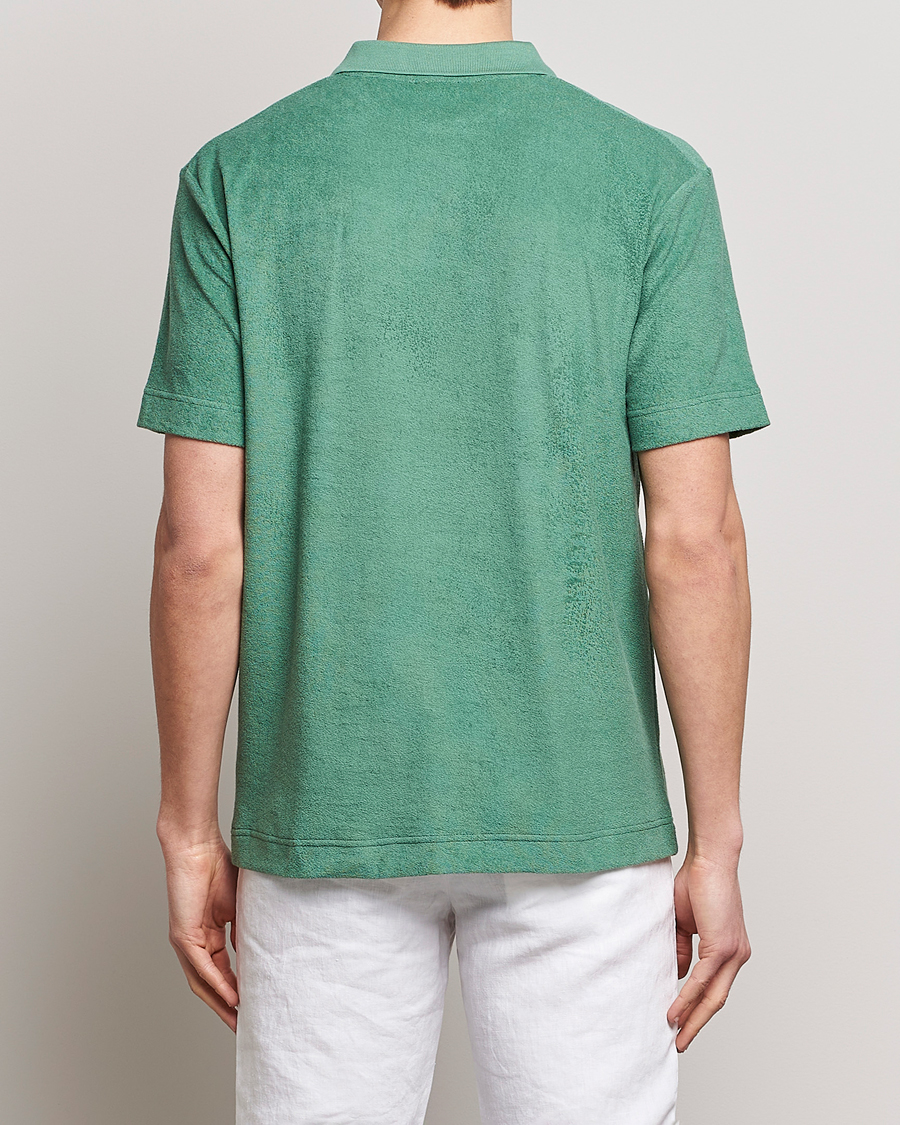Herre | Polotrøjer | Sunspel | Towelling Polo Shirt Thyme Green