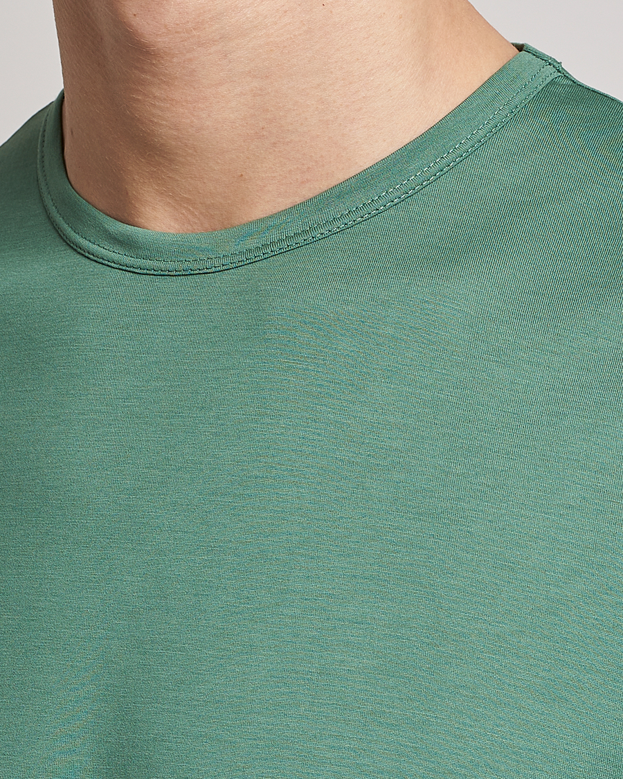 Herre | T-Shirts | Sunspel | Crew Neck Cotton Tee Thyme
