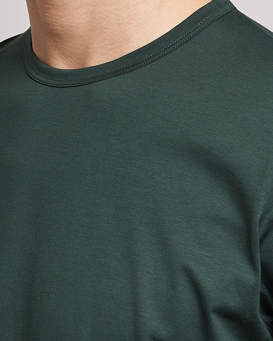 Herre | T-Shirts | Sunspel | Crew Neck Cotton Tee Seaweed