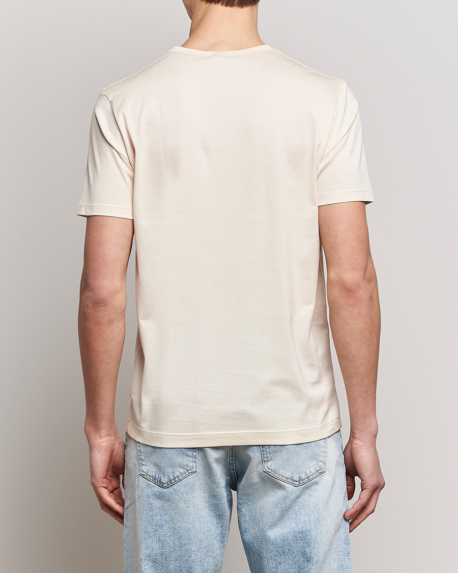 Herre | T-Shirts | Sunspel | Crew Neck Cotton Tee Undyed