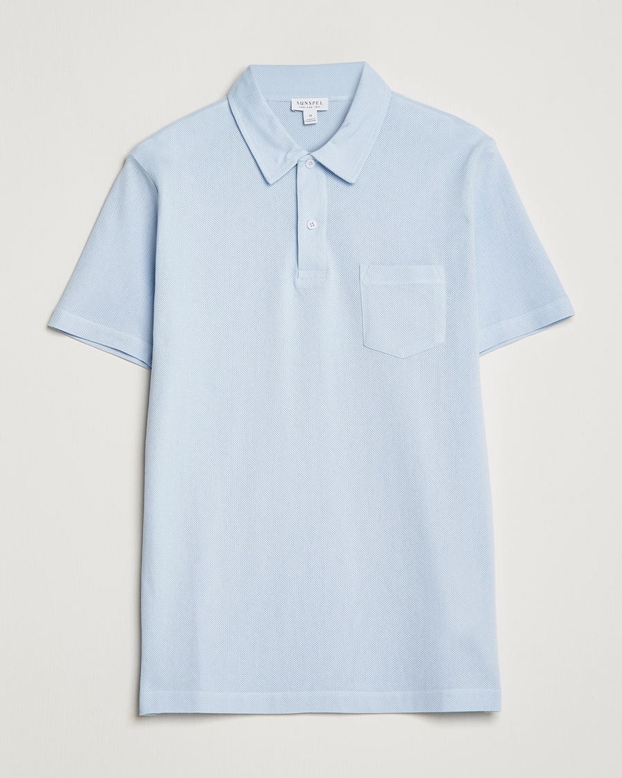 Herre | Polotrøjer | Sunspel | Riviera Polo Shirt Pastel Blue