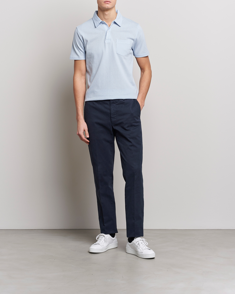 Herre | Polotrøjer | Sunspel | Riviera Polo Shirt Pastel Blue