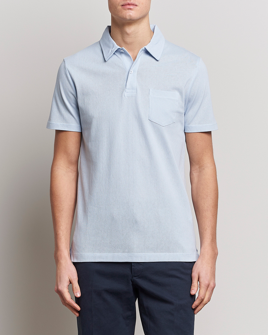 Herre | Polotrøjer | Sunspel | Riviera Polo Shirt Pastel Blue