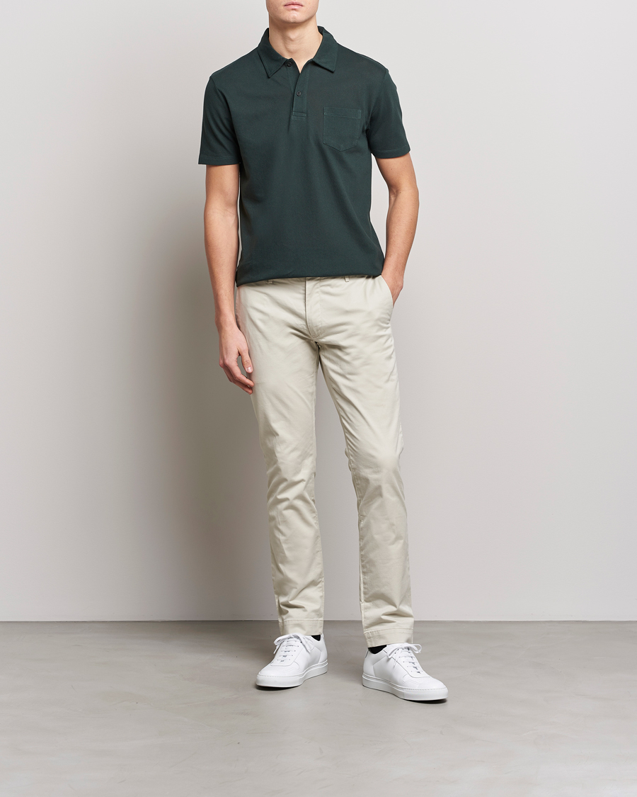 Herre | Polotrøjer | Sunspel | Riviera Polo Shirt Seaweed