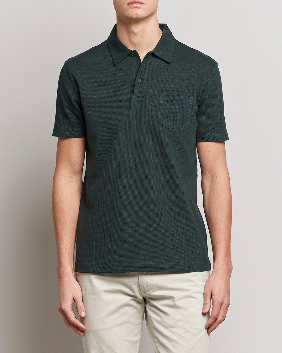 Herre | Polotrøjer | Sunspel | Riviera Polo Shirt Seaweed