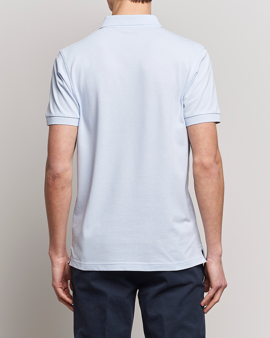 Herre | Polotrøjer | Sunspel | Short Sleeve Pique Polo Pastel Blue