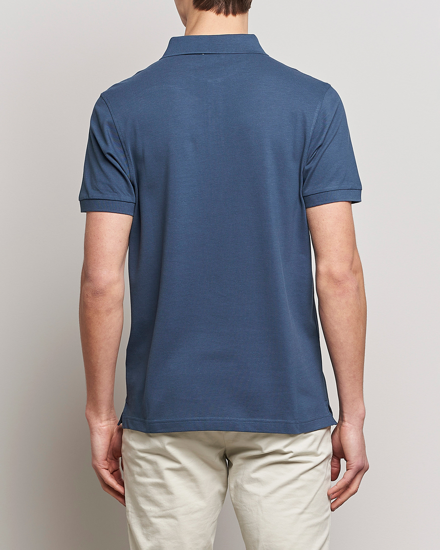 Herre | Polotrøjer | Sunspel | Short Sleeve Pique Polo Shale Blue