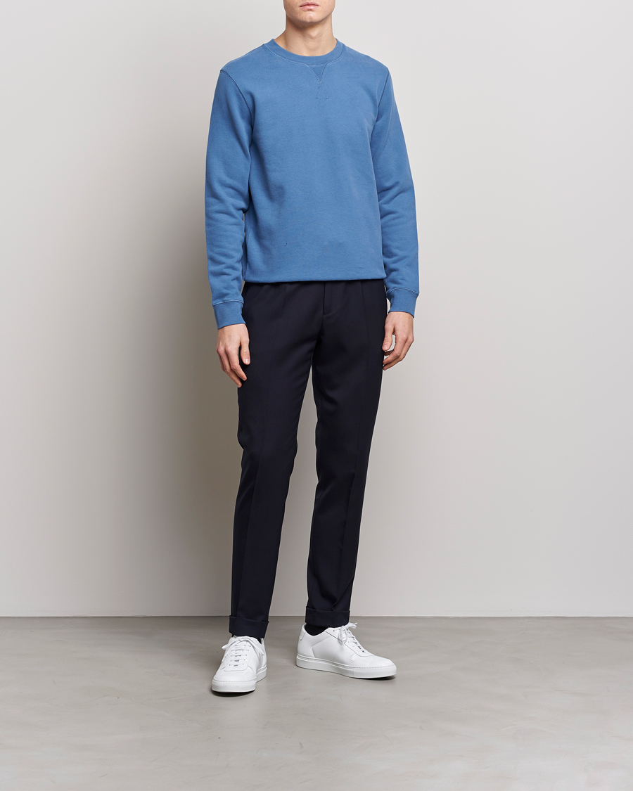 Herre | Trøjer | Sunspel | Loopback Sweatshirt Blue Stone
