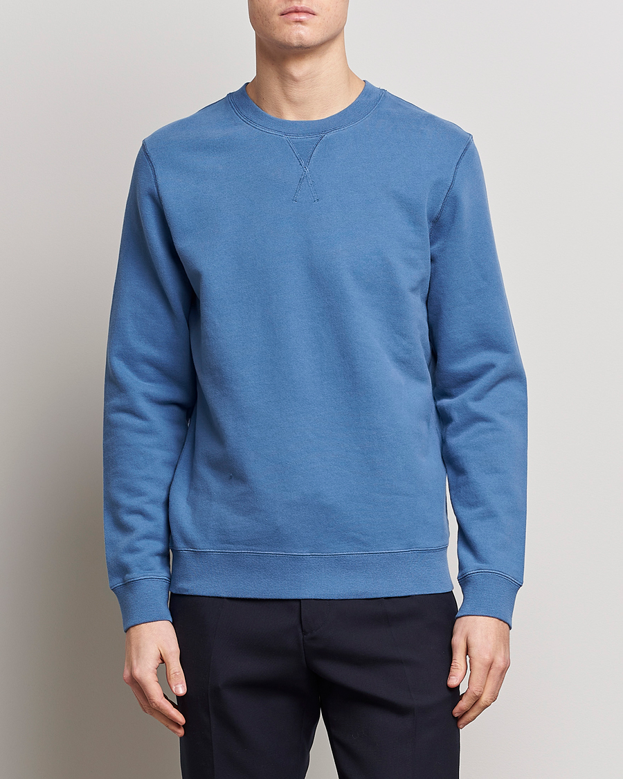 Herre | Trøjer | Sunspel | Loopback Sweatshirt Blue Stone