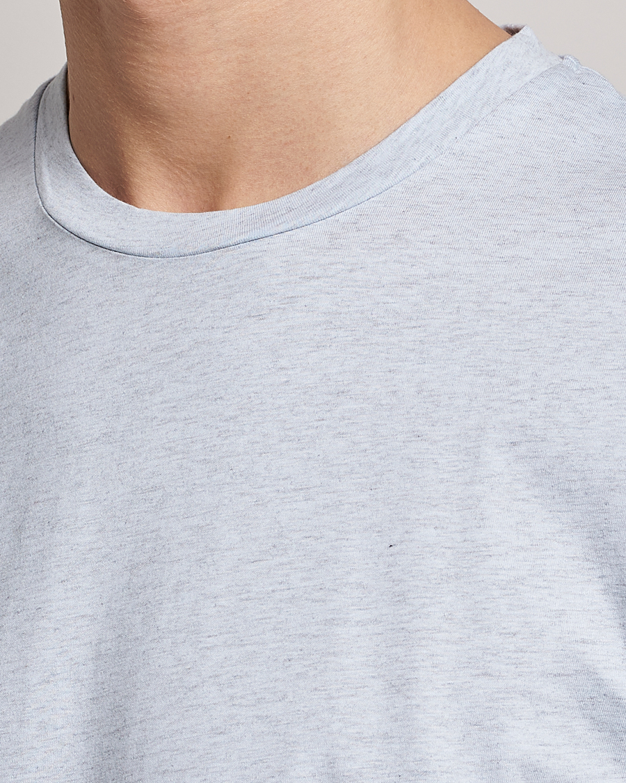 Herre | T-Shirts | Sunspel | Riviera Organic Tee Pastel Blue Melange