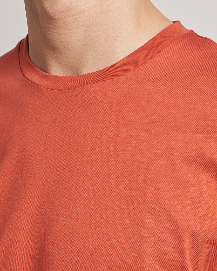 Herre | T-Shirts | Sunspel | Riviera Organic Tee Burnt Sienna