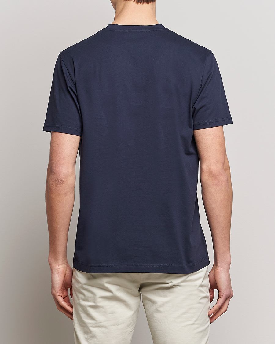 Herre | T-Shirts | Sunspel | Riviera Pocket Crew Neck T-Shirt Navy