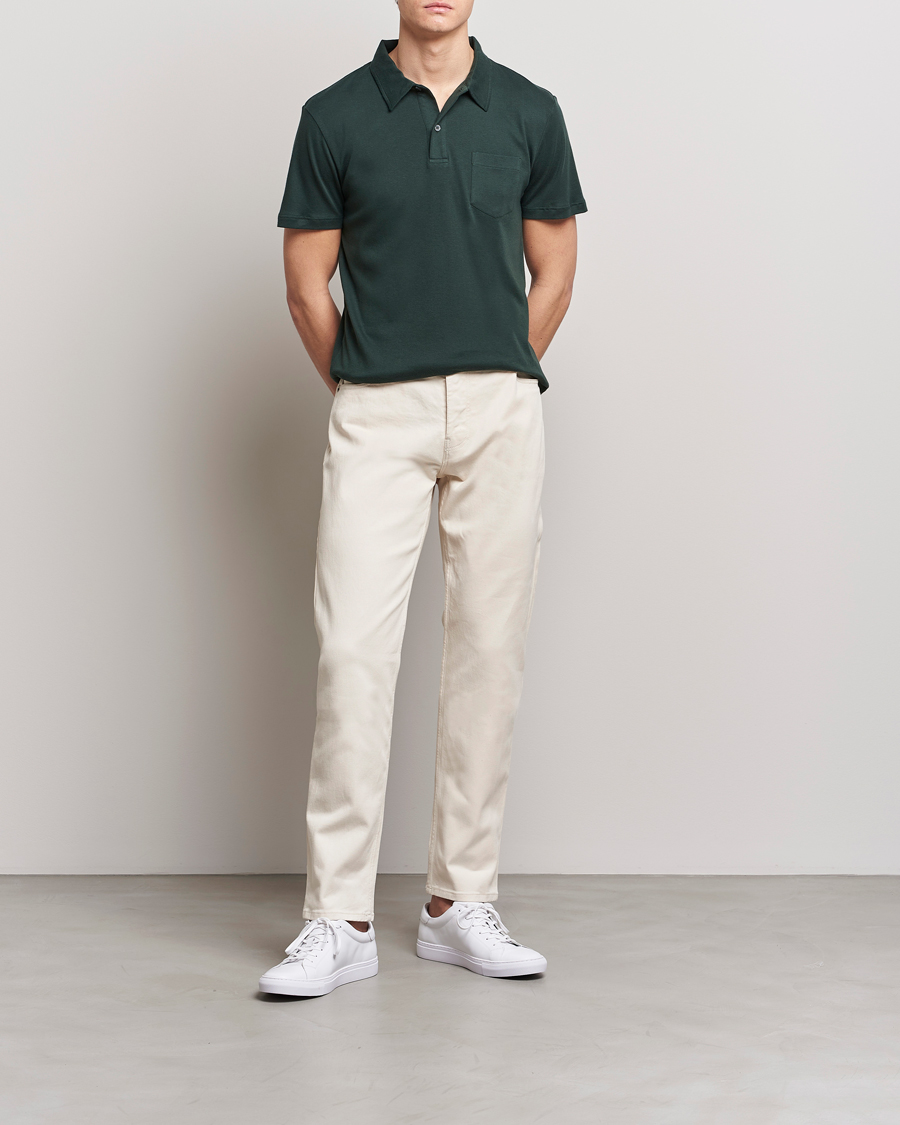 Herre | Bukser | Sunspel | Five Pocket Cotton Twill Trousers Undyed