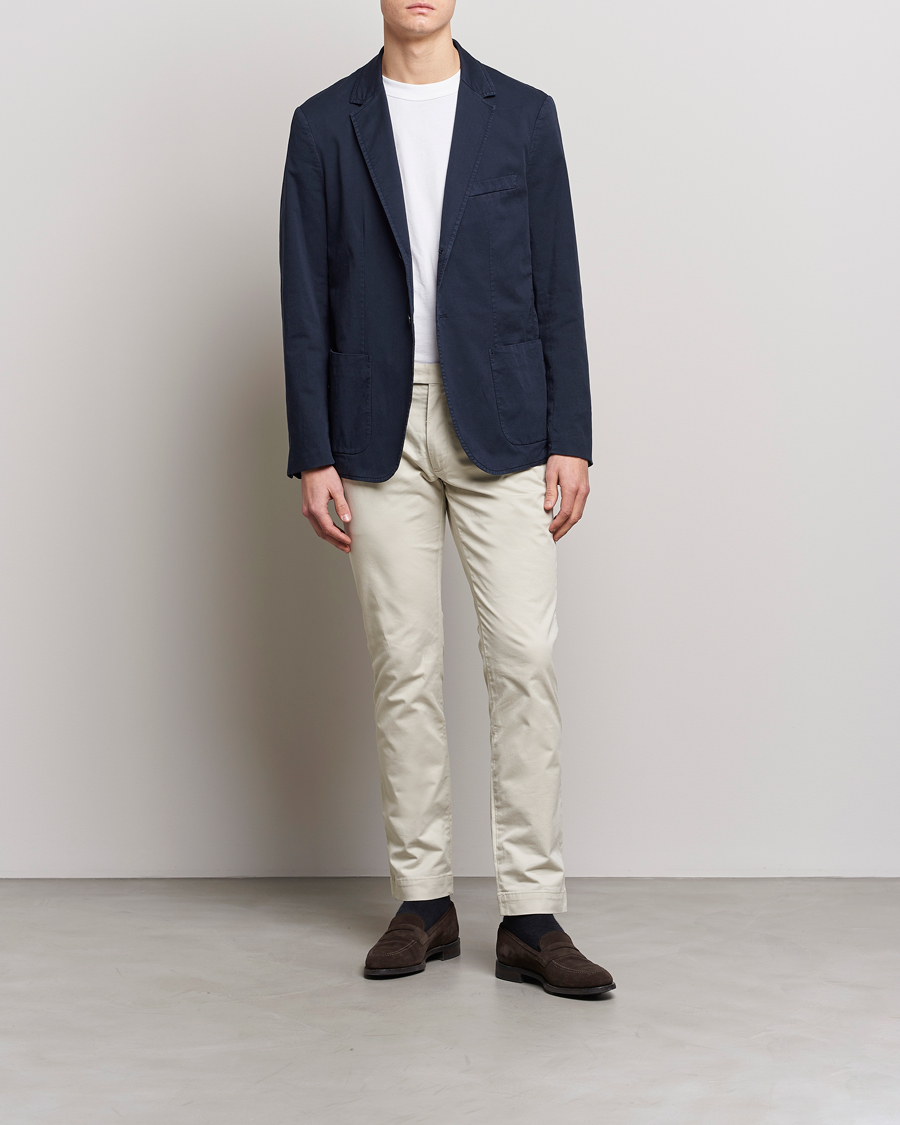 Herre | Blazere & jakker | Sunspel | Cotton Stretch Jacket Navy