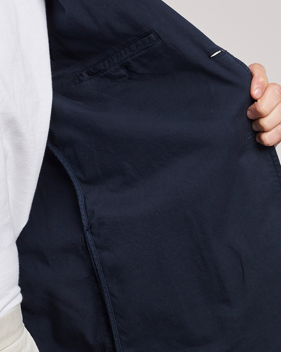 Herre | Blazere & jakker | Sunspel | Cotton Stretch Jacket Navy