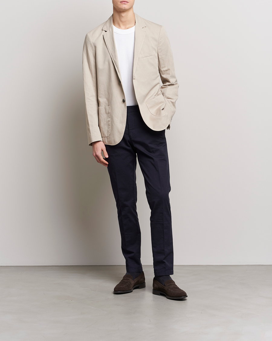 Herre | Blazere & jakker | Sunspel | Unconstructed Cotton/Linen Blazer Light Sand