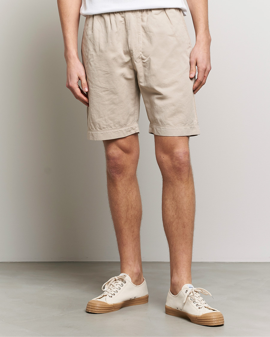 Herre | Shorts | Sunspel | Cotton/Linen Drawstring Shorts Light Sand