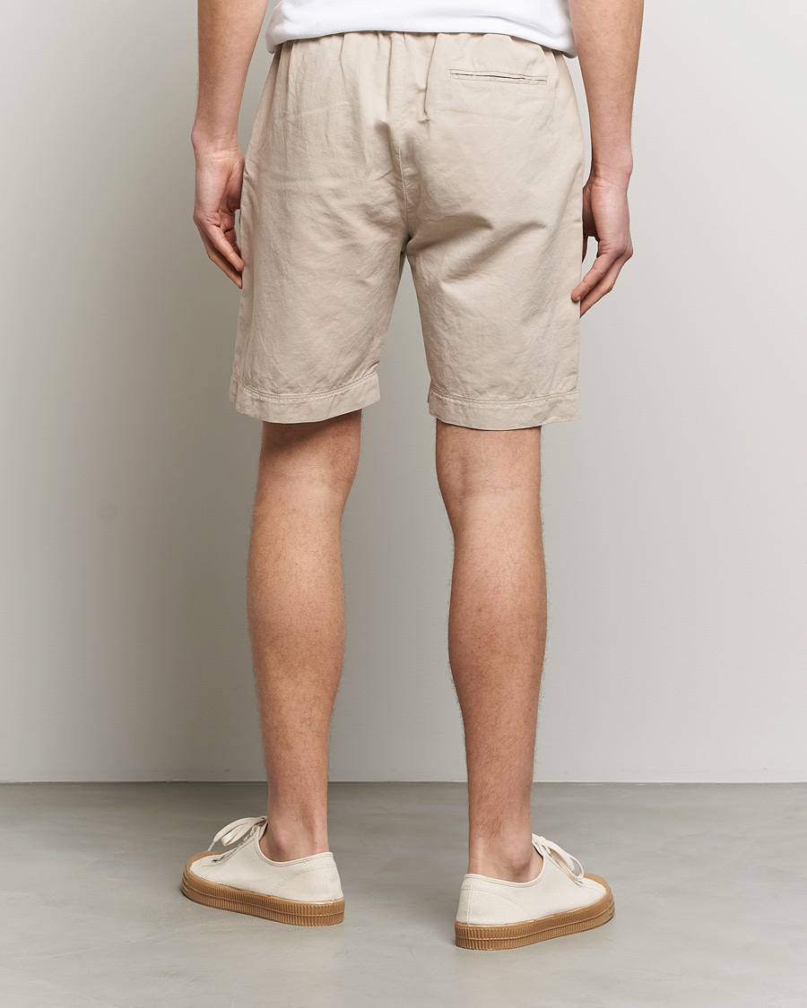 Herre | Shorts | Sunspel | Cotton/Linen Drawstring Shorts Light Sand