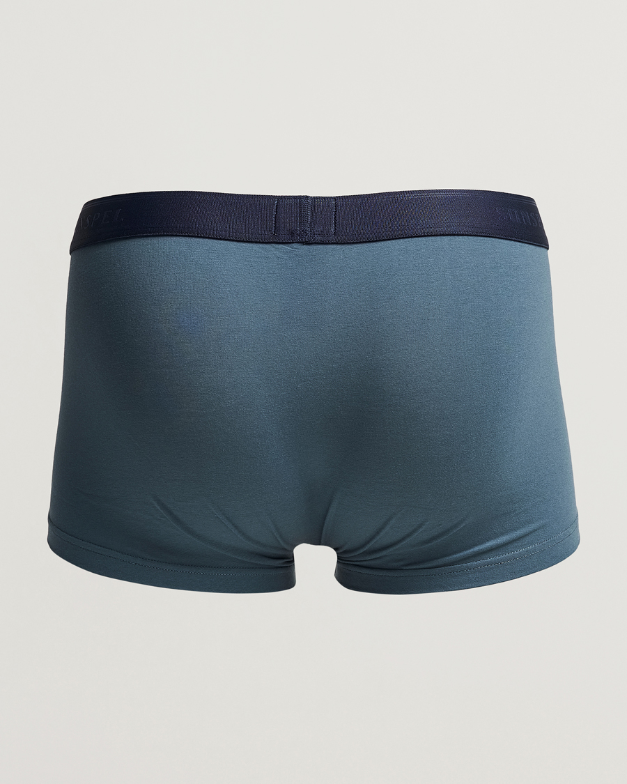 Herre | Undertøj | Sunspel | Cotton Stretch Trunk Dark Petrol