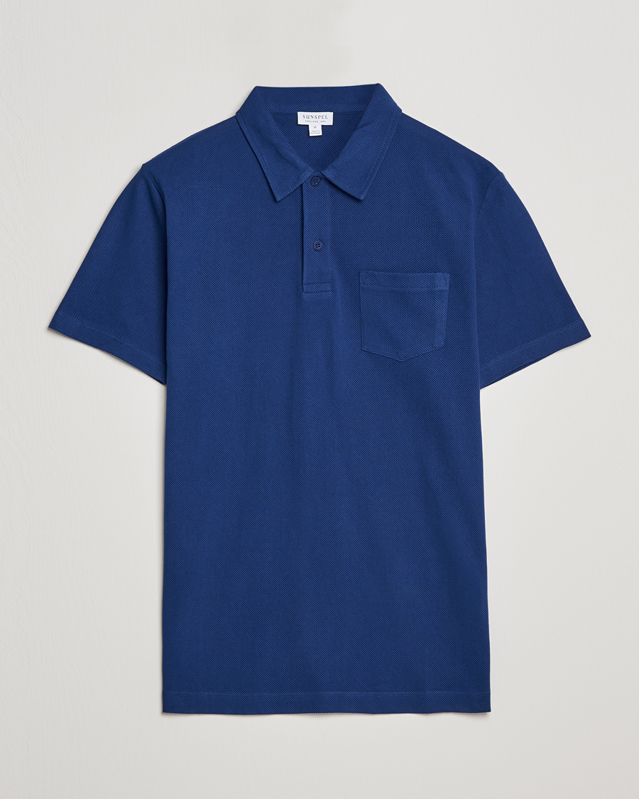 Herre | Polotrøjer | Sunspel | Riviera Polo Shirt Space Blue