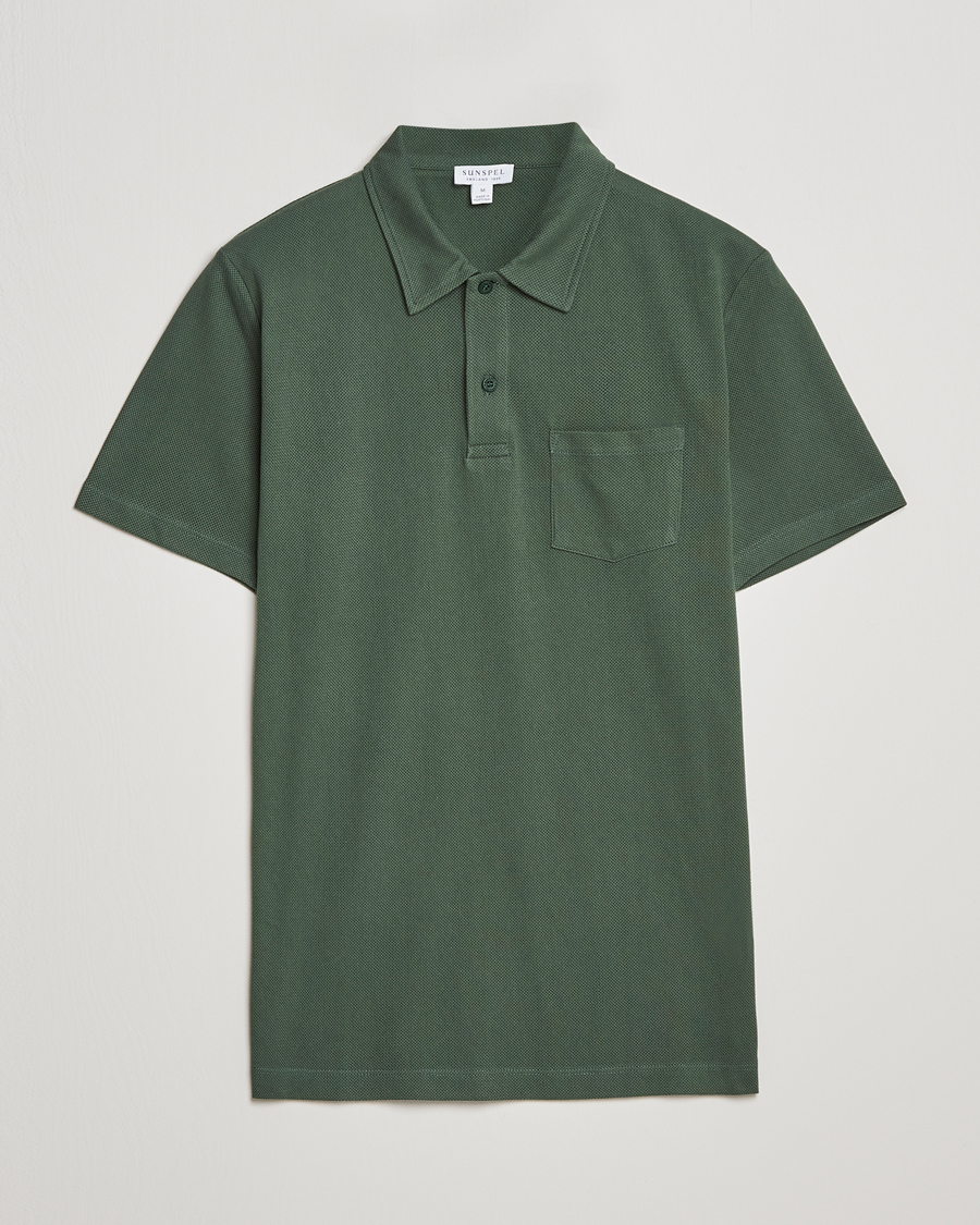 Herre | Polotrøjer | Sunspel | Riviera Polo Shirt Dark Green