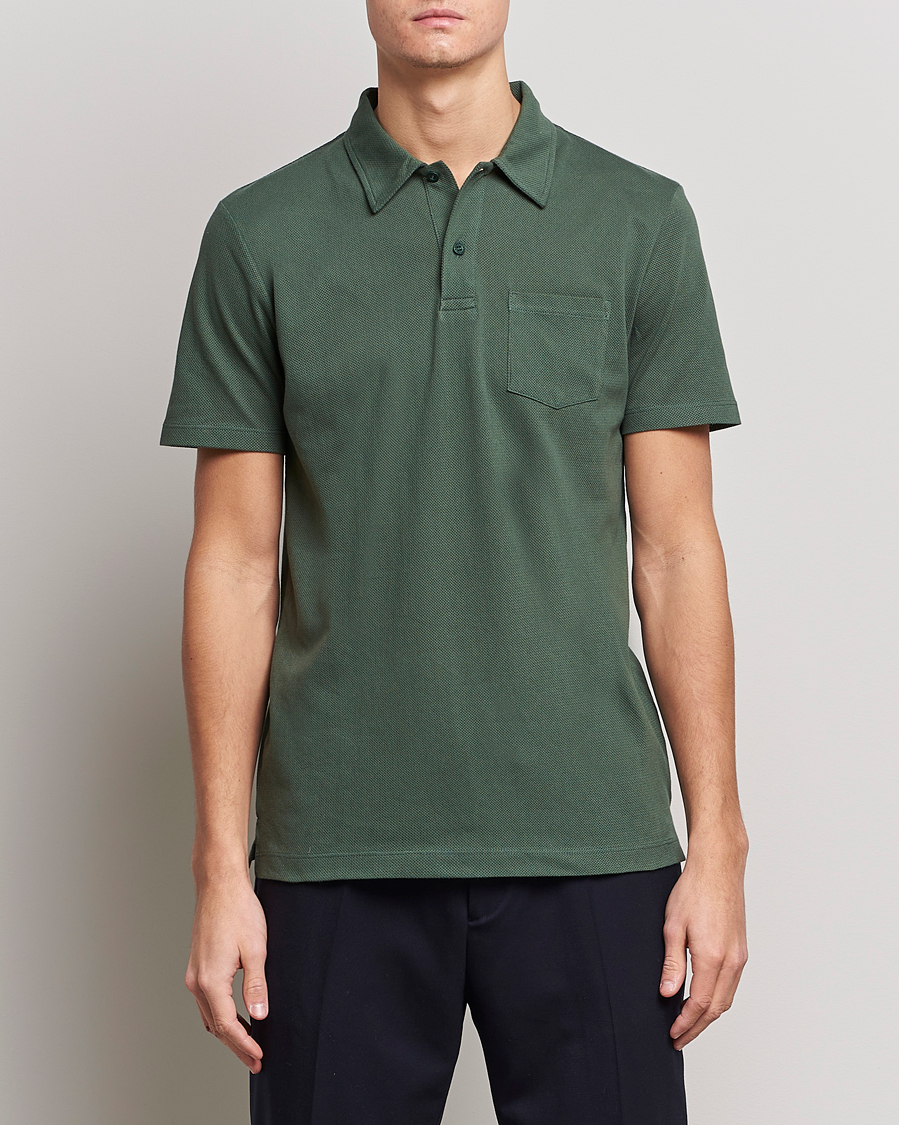 Herre | Polotrøjer | Sunspel | Riviera Polo Shirt Dark Green