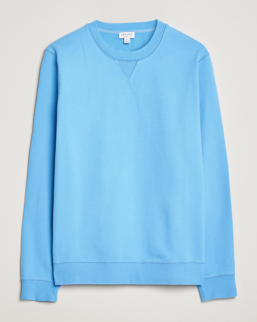 Herre | Trøjer | Sunspel | Loopback Sweatshirt Ocean Blue