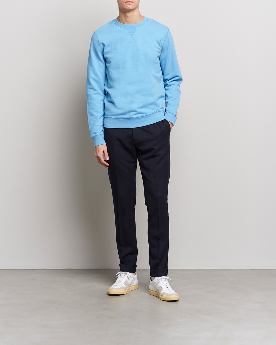 Herre | Trøjer | Sunspel | Loopback Sweatshirt Ocean Blue