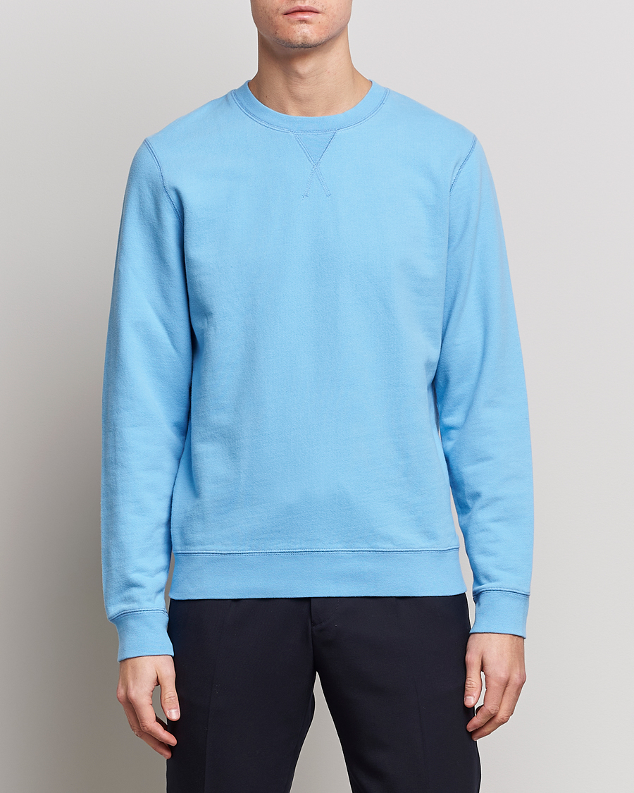 Herre | Trøjer | Sunspel | Loopback Sweatshirt Ocean Blue