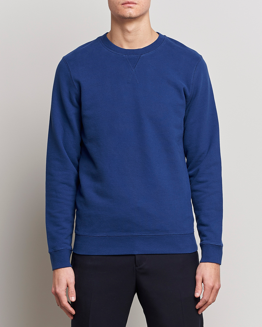 Herre | Sweatshirts | Sunspel | Loopback Sweatshirt Space Blue