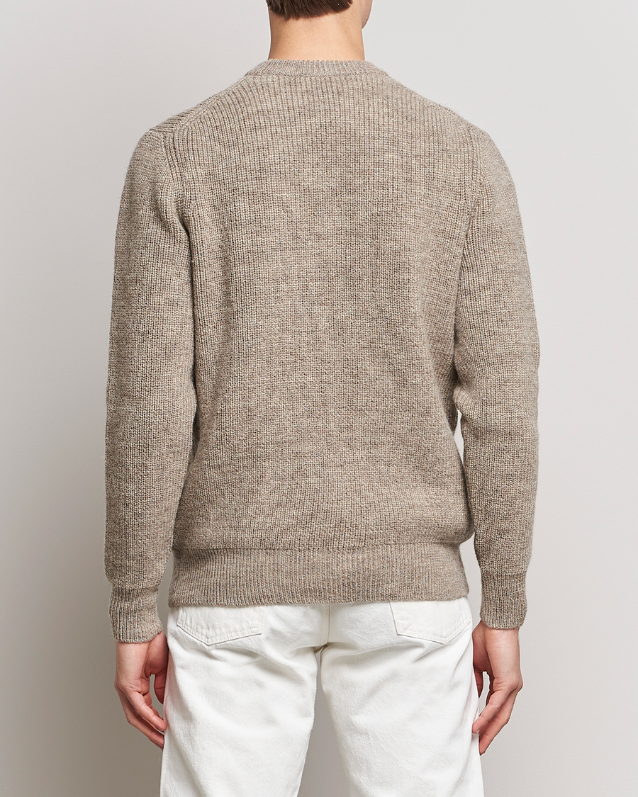 Herre | Trøjer | Sunspel | Luxury British Wool Jumper Natural Oatmeal