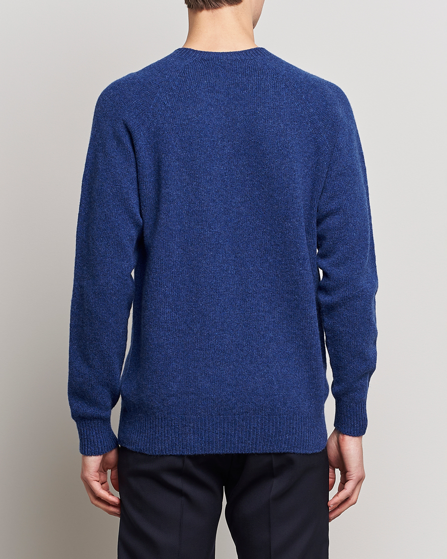 Herre | Trøjer | Sunspel | Lambswool Crewneck Space Blue