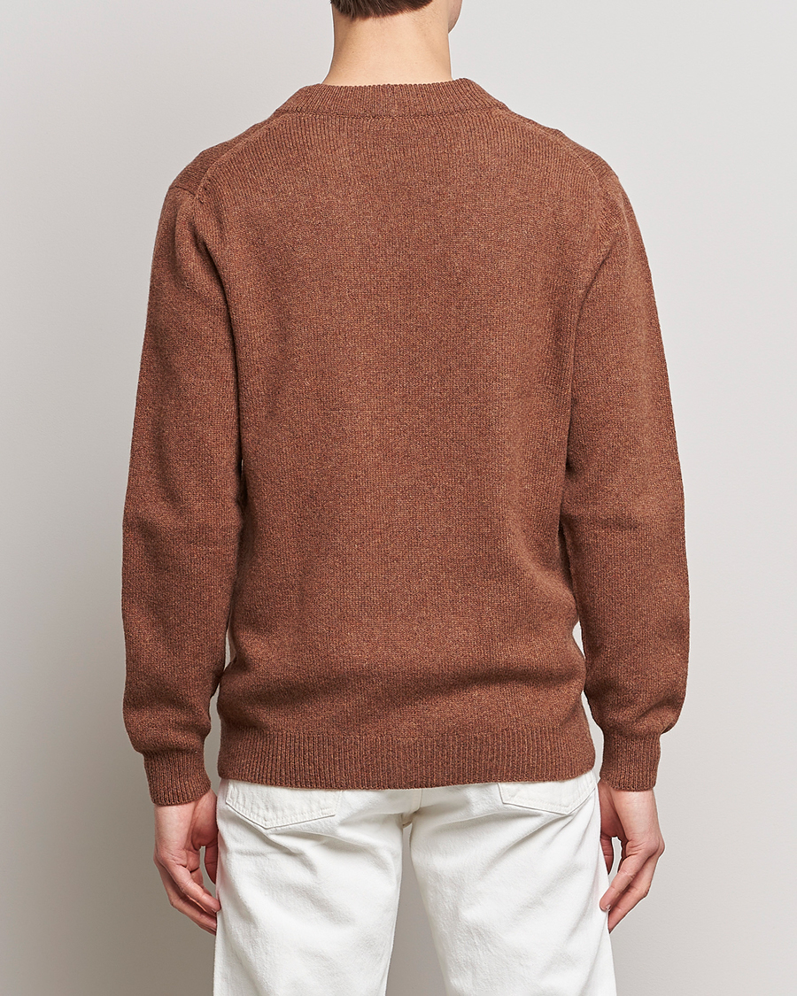 Herre | Trøjer | Sunspel | Lambswool Cardigan Pecan