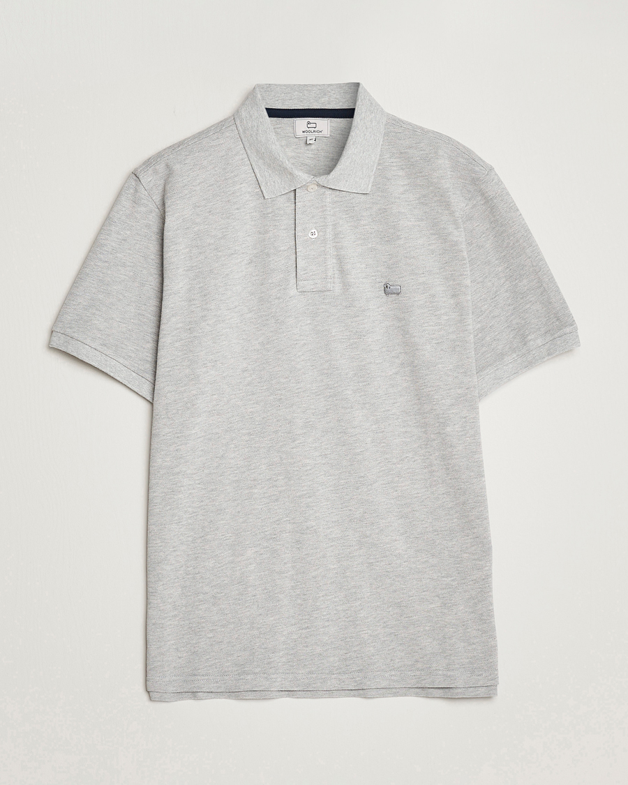 Herre | Polotrøjer | Woolrich | Classic American Polo Light Grey Melange