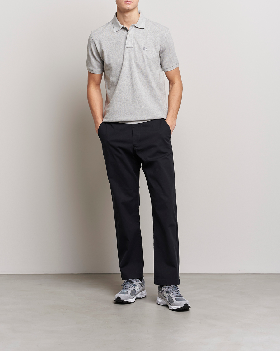 Herre | Polotrøjer | Woolrich | Classic American Polo Light Grey Melange
