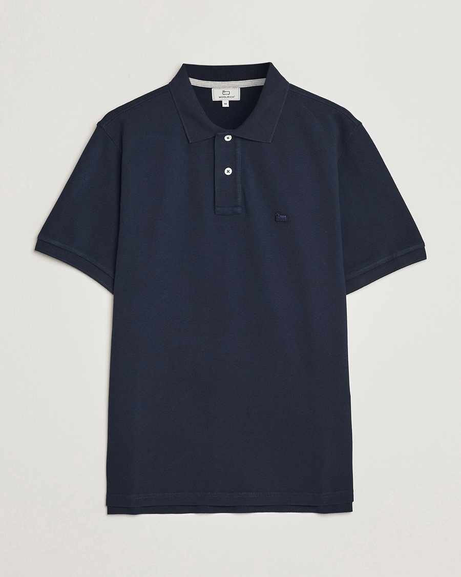 Herre | Polotrøjer | Woolrich | Classic American Polo Melton Blue