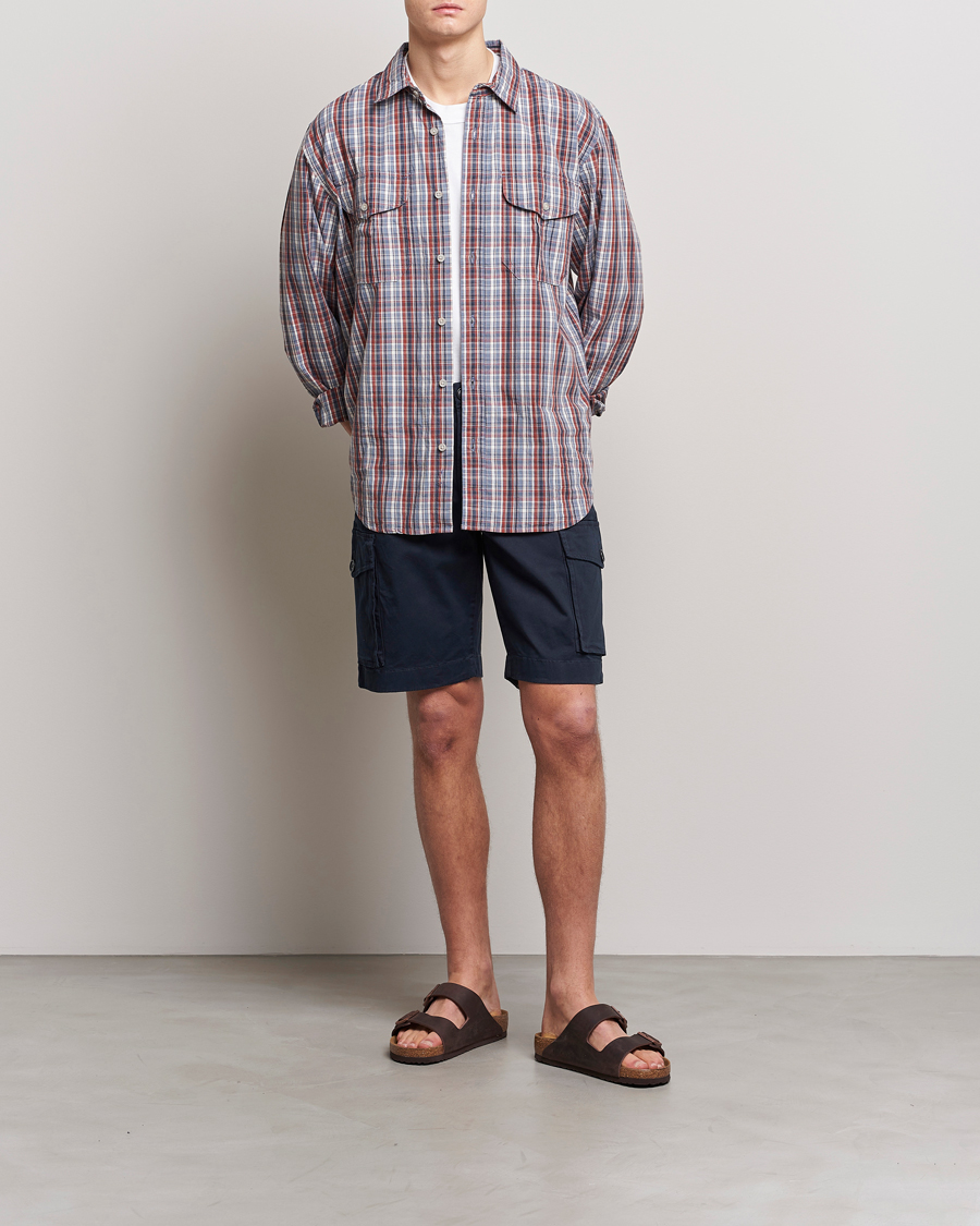 Herre | Shorts | Woolrich | Classic Cargo Shorts Melton Blue