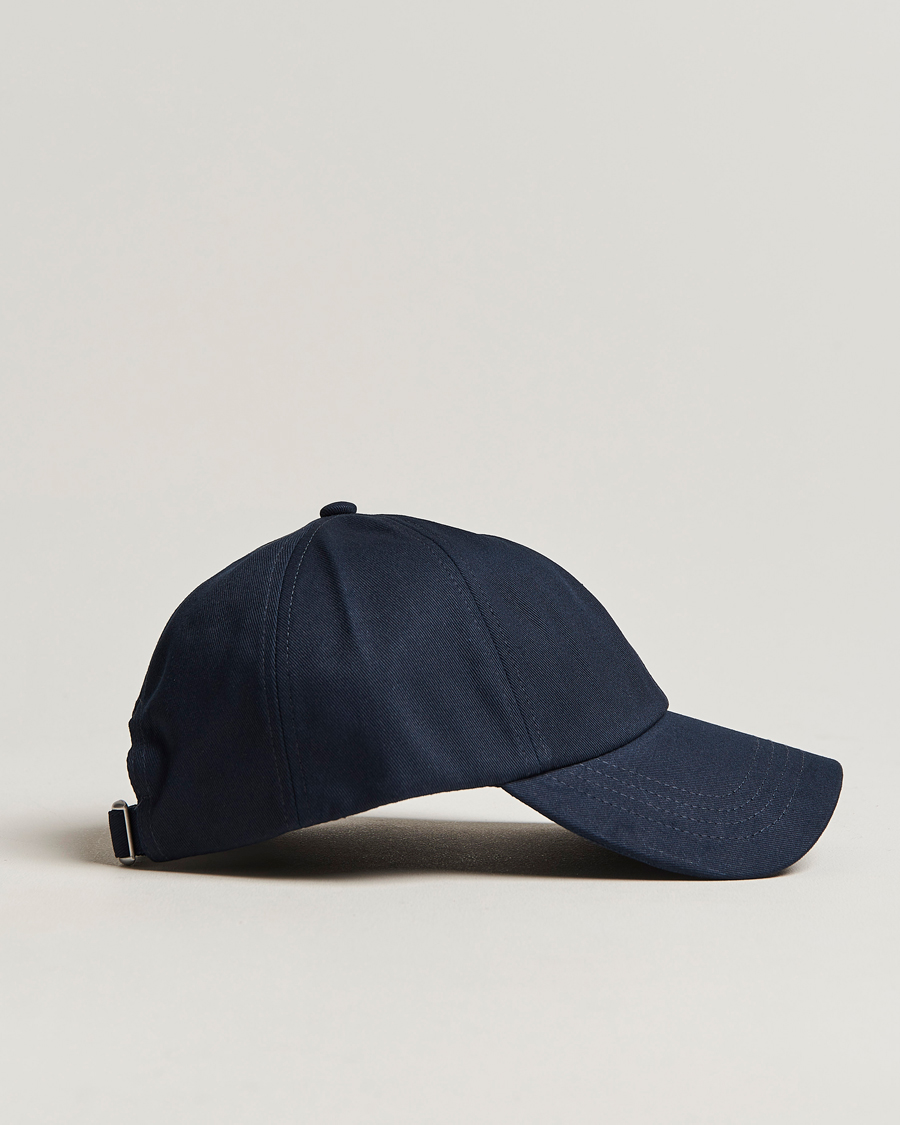 Herre | Woolrich Logo Baseball Cap Melton Blue | Woolrich | Logo Baseball Cap Melton Blue