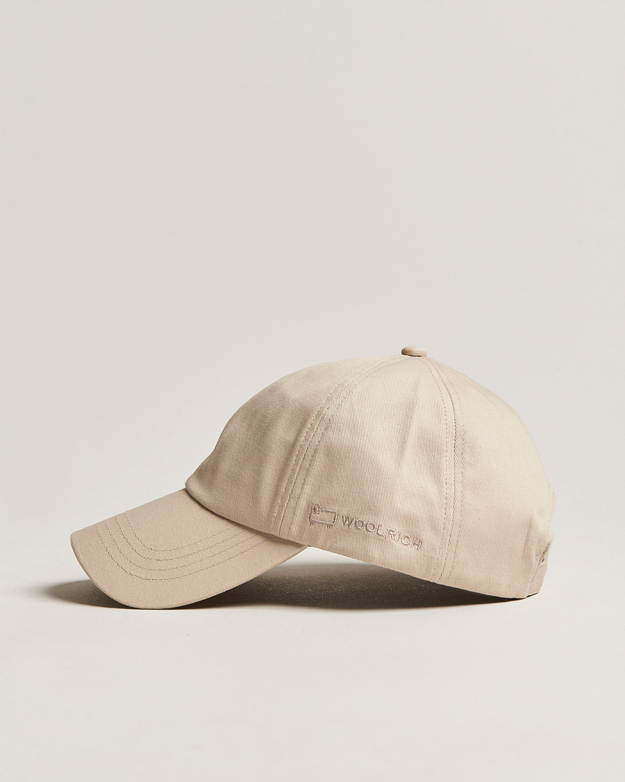 Herre | Woolrich Logo Baseball Cap Beach Sand | Woolrich | Logo Baseball Cap Beach Sand