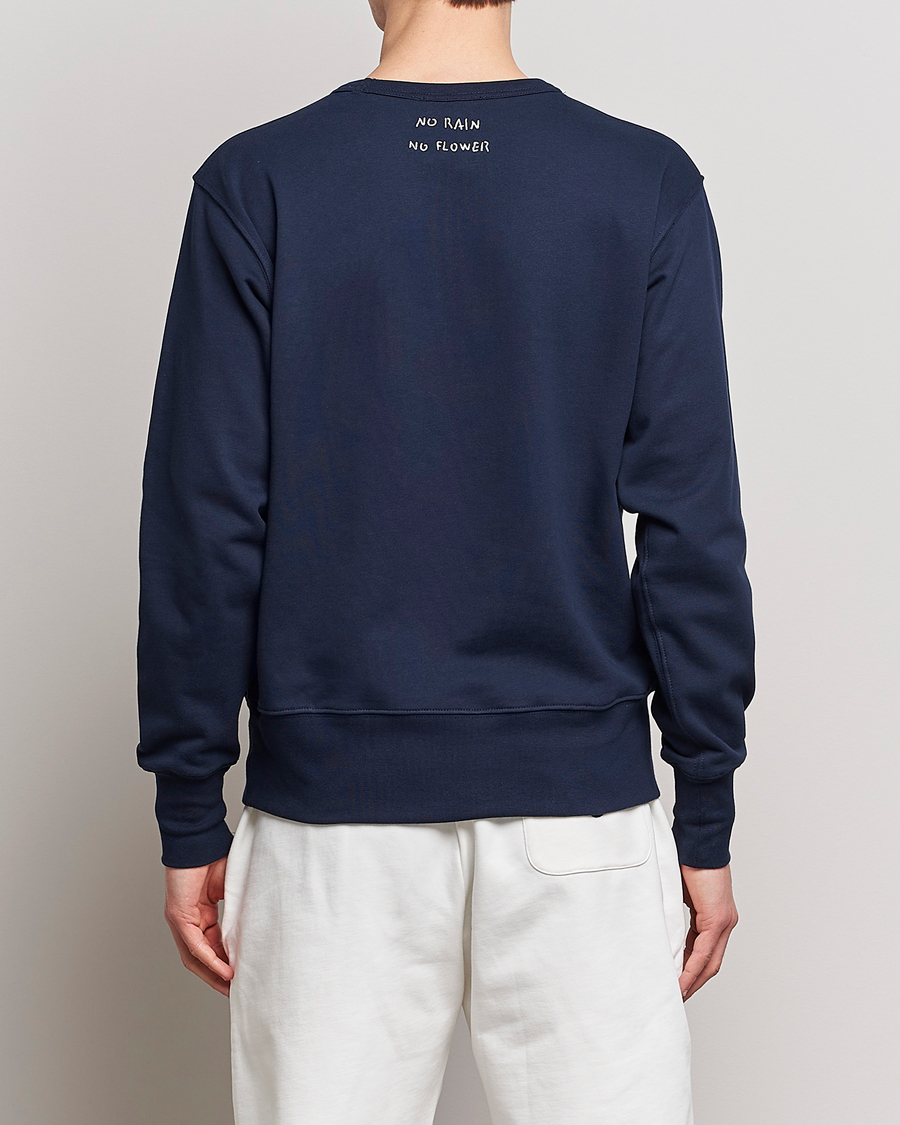 Herre | Trøjer | Lardini | Cotton Embroidery Logo Sweatshirt Navy