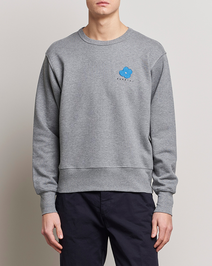 Herre | Trøjer | Lardini | Cotton Embroidery Logo Sweatshirt Grey