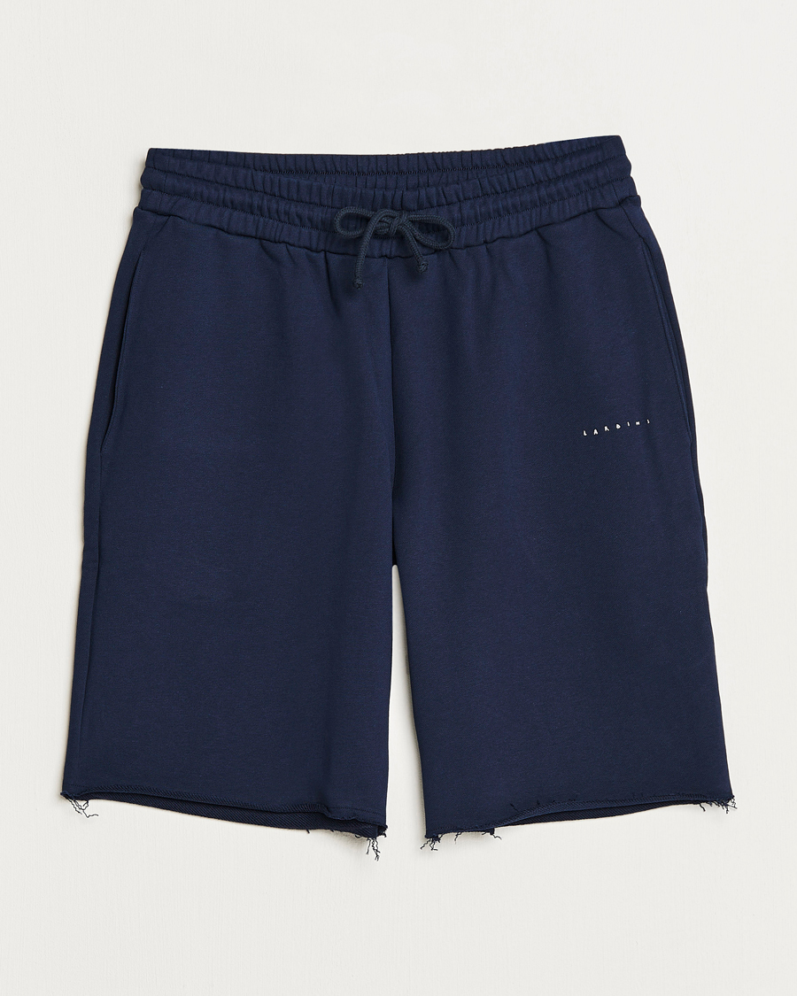 Lardini Cotton Embroidery Shorts Navy - CareOfCarl.dk