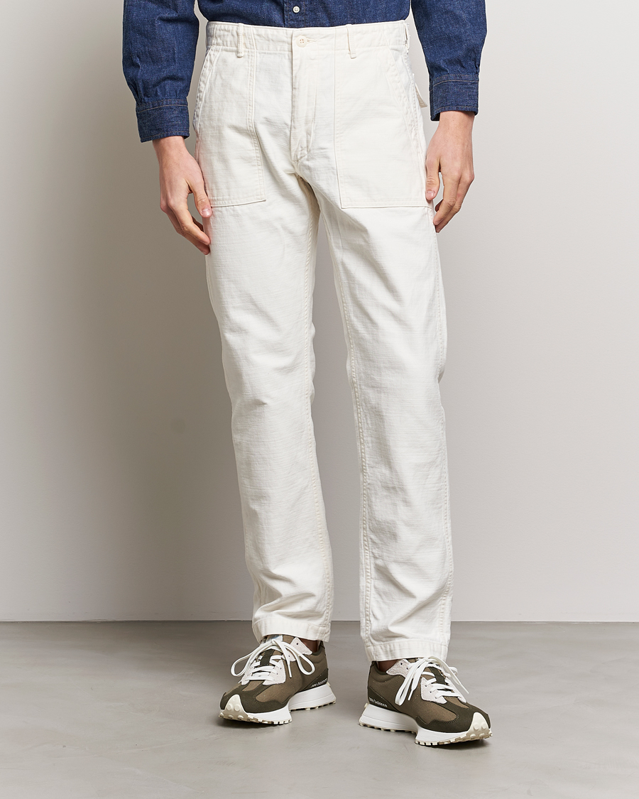 Herre | orSlow | orSlow | Slim Fit Original Sateen Fatigue Pants Ecru