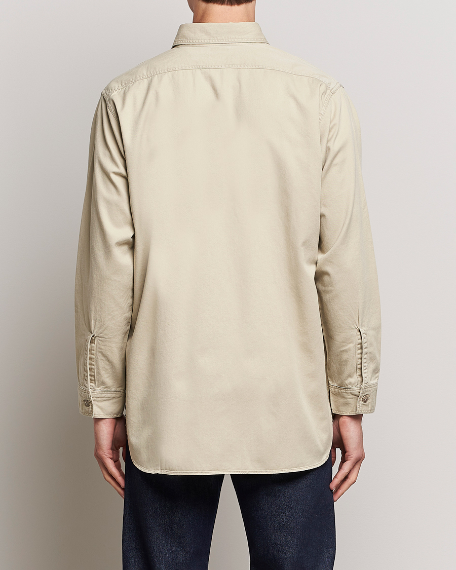 Herre | Skjorter | orSlow | Double Pocket Utility Shirt Beige