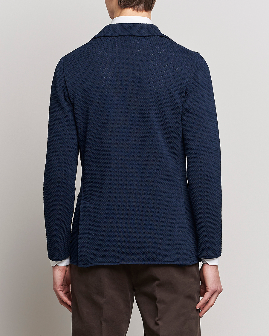 Herre | Blazere & jakker | Lardini | Knitted Structure Cotton Blazer Navy